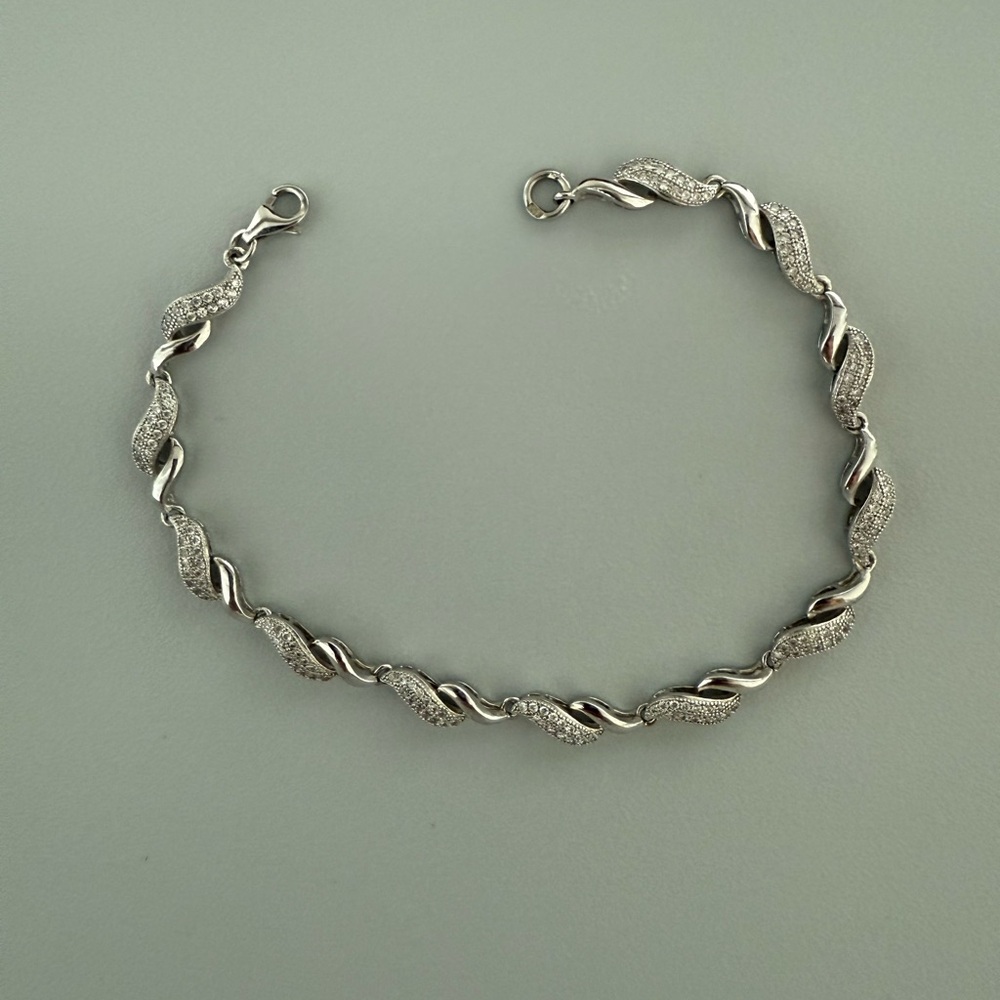 Elegant Sterling with Zirconia Bracelet